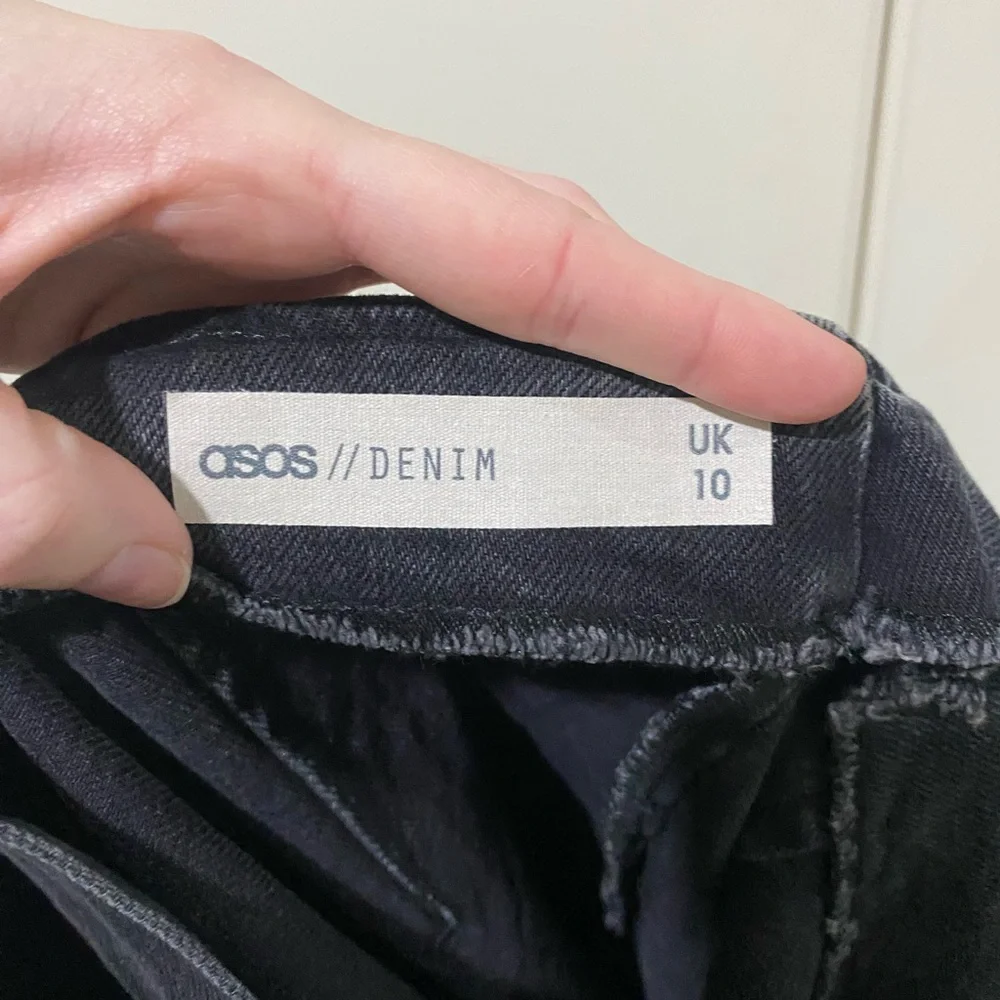 NWT | ASOS Denim Black Skirt with Back Zip - Picture 7 of 7